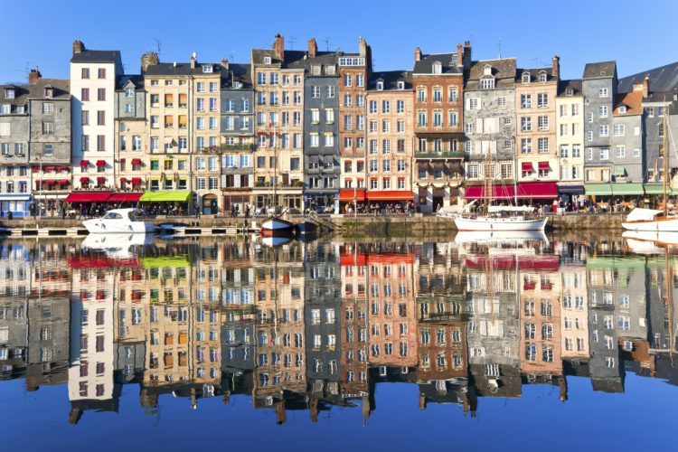 Honfleur waterfront Brittany Ferries