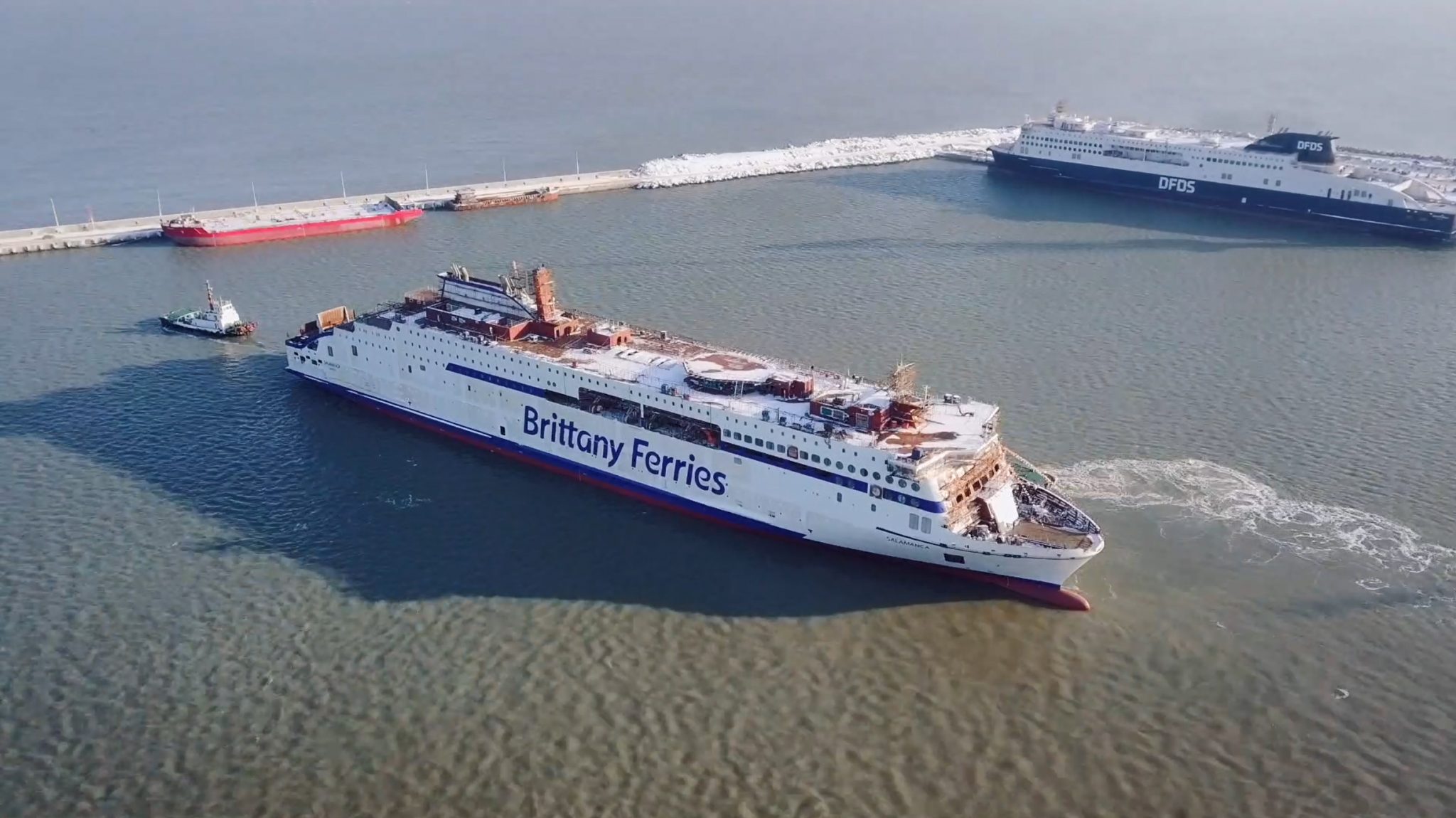 Brittany Ferries Salamanca – takes to the water (1) – Brittany Ferries